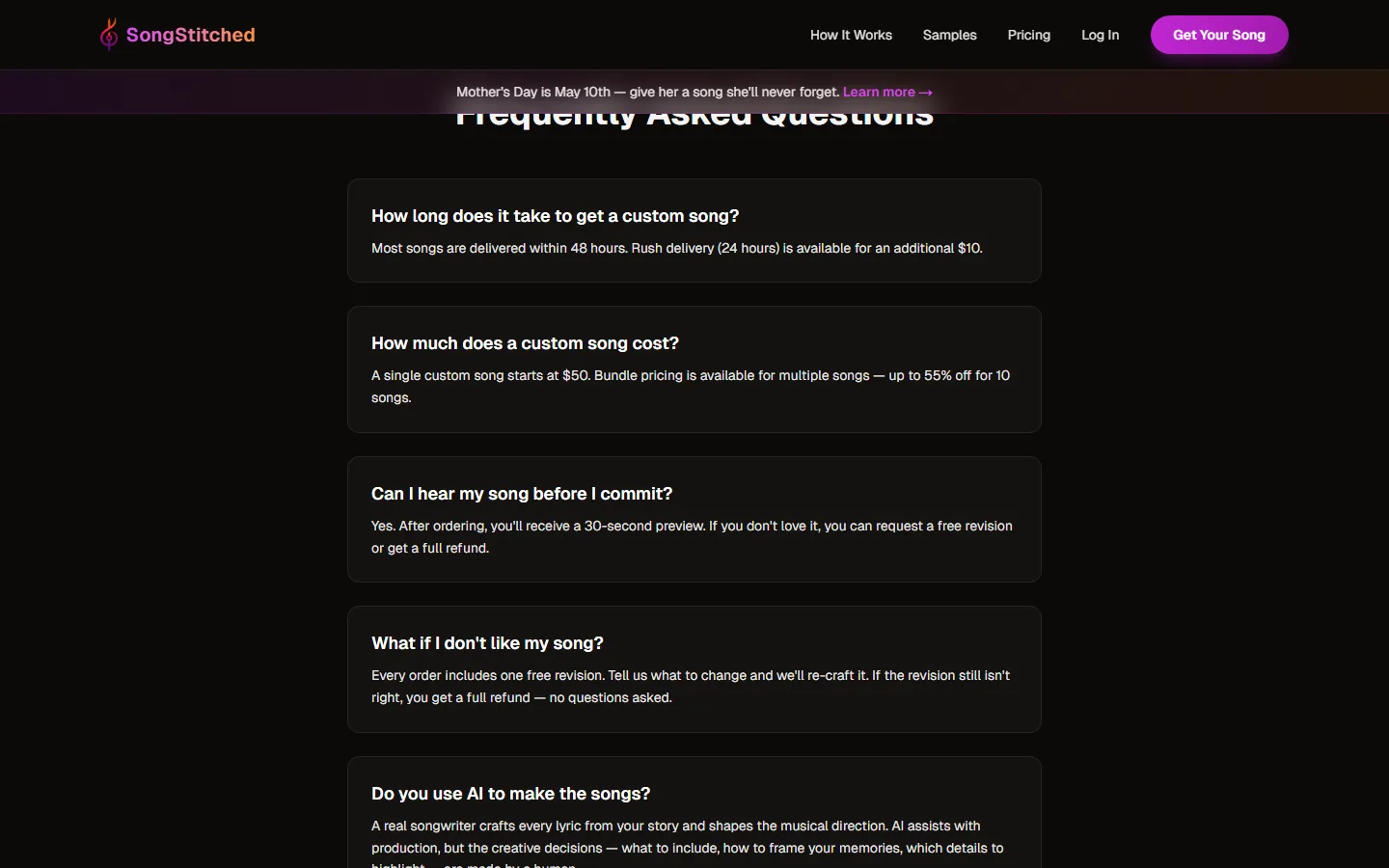 Frequently asked questions about delivery, revisions and refunds
